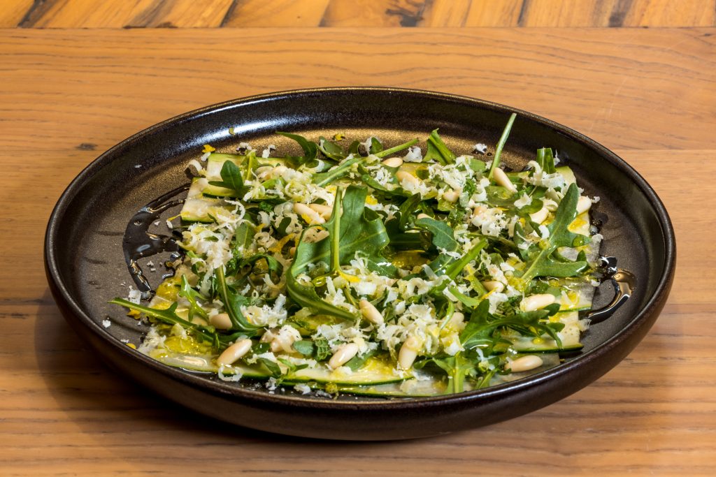 Carpaccio de Courgette com Queijo da Ilha